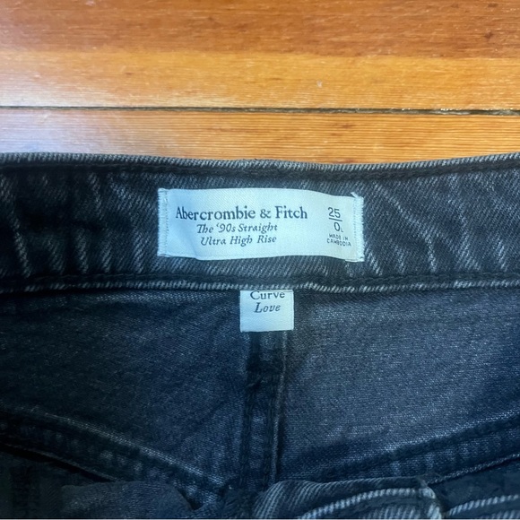Abercrombie 90s Straight Ultra High Rise Curve Love 25L / 0L - Picture 3 of 6